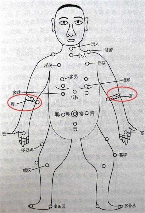 全身痣的位置|全身痣相图解